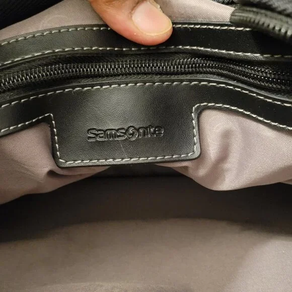 Samsonite shoulder work black laptop bag black multipockets, durable laptop - Picture 8 of 12